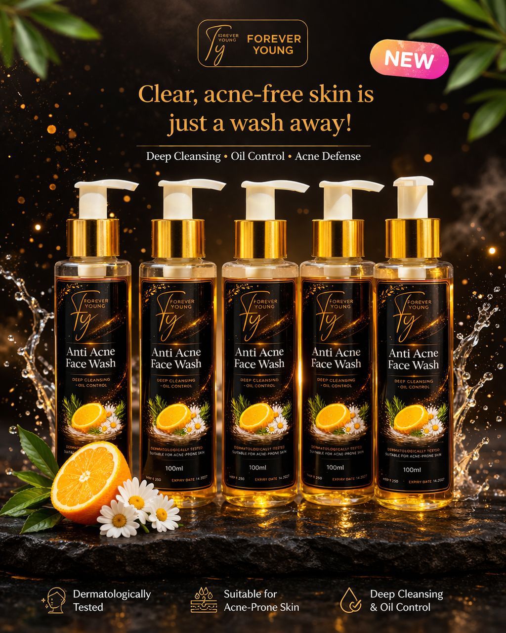 Anti Acne Face Wash (100ml) | Forever Young - Detail View